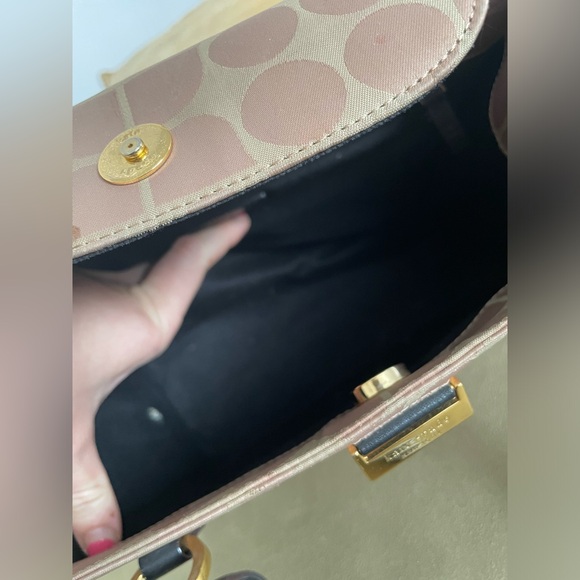 Kate Spade Small Tote Shoulder Bag in Gold and Black with Classic Print - Picture 6 of 14